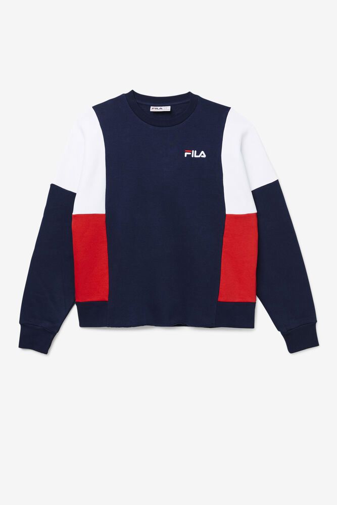 Fila Sweatshirt Mens Navy Alwyn Crew - Ireland 32968-DZLW